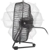 Afbeelding van USB Mini Ventilator - Zwarte Bureauventilator Met 180° Draaibare Kop - 18 cm Diameter - Roestvrijstalen
