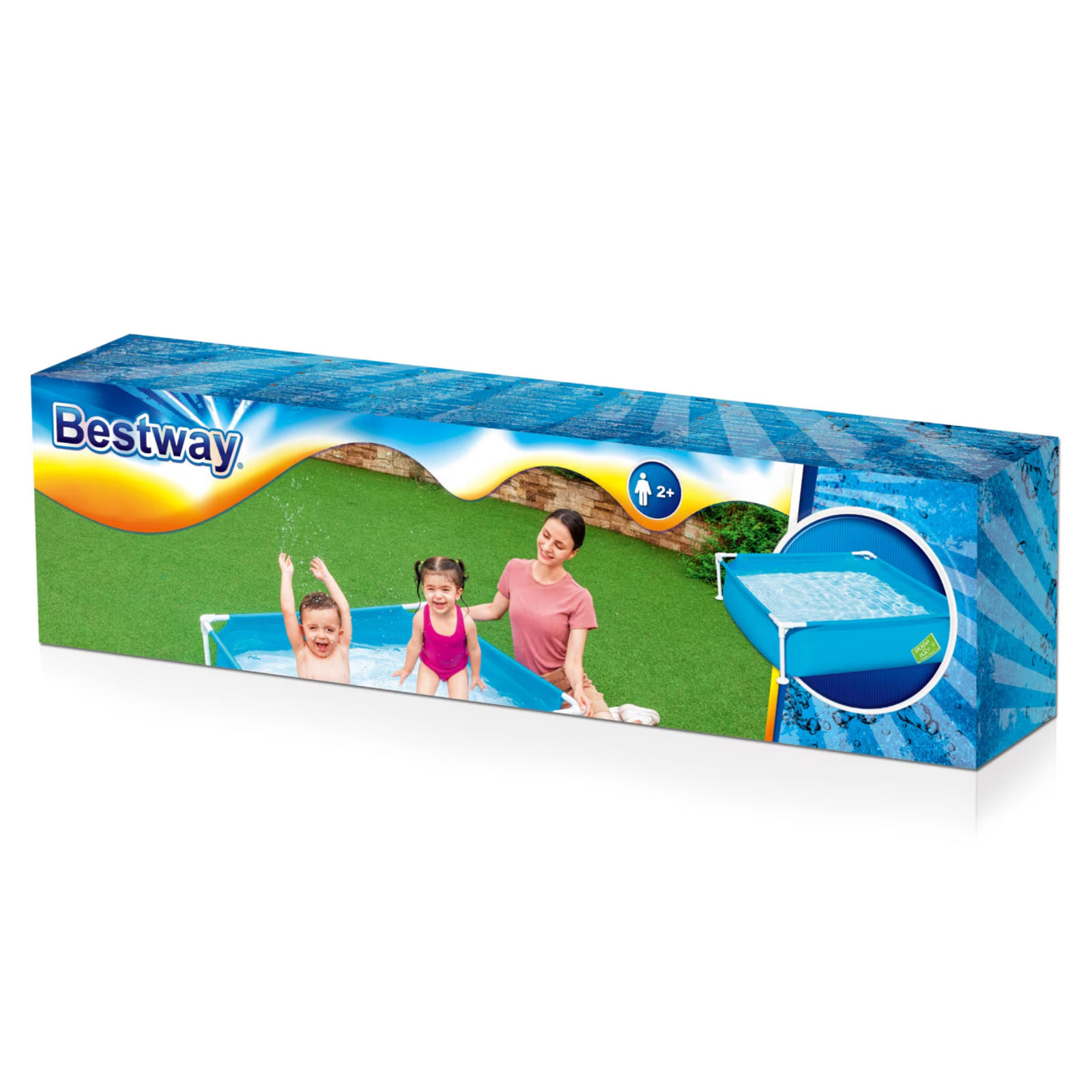 Afbeelding van Bestway Vierkant Kinderzwembad met Stijve Wanden - 122 x 122 x 30,5 cm - 365L - UV-bestendig - Incl.