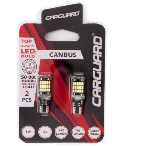 Afbeelding van 2x LED Autolamp T10 (W5W) Canbus - 480 Lumen 6000K - 45x SMD 5W 12V - Lange Levensduur 50.000u - Set van 2 -