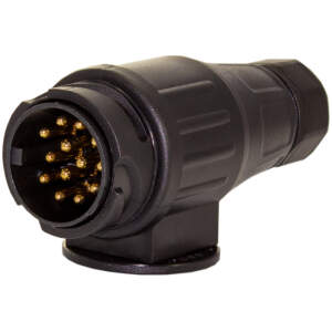 Afbeelding van Aanhangerstekker - 13-polig - 12V - ISO 1724 - Schroefaansluiting - Voor auto, caravan & trailer - Stevig