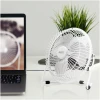 Afbeelding van USB Mini Ventilator - Bureauventilator Met 180° Draaibare Kop - 18 cm Diameter - Roestvrijstalen Bladen