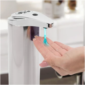 Afbeelding van Automatische zeepdispenser - 220 ml - Sensorbediening - Staand model - Batterijvoeding - Geschikt voor