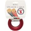 Afbeelding van Speakerkabel 2x 0,5 mm² OFC – 5 Meter – Transparant Rood/Zwart – Audio Kabel voor Speakers &