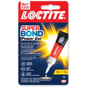 Afbeelding van Loctite Power Gel Secondelijm – 3 + 1 g – Extra Sterk & Flexibel – Water- en Schokbestendig –