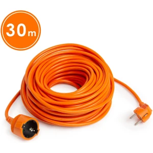 Afbeelding van Verlengsnoer - 30 m - Oranje - Schuko CEE 7/4 Stopcontact - Stekker CEE 7/7 - H05VV-F 3×1,5 mm² - 10/16 A -