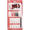 Afbeelding van Meetkabelset - 16-delig - 920 mm - inclusief banaanstekers, meetpennen, tipstekers, vorkstekers en