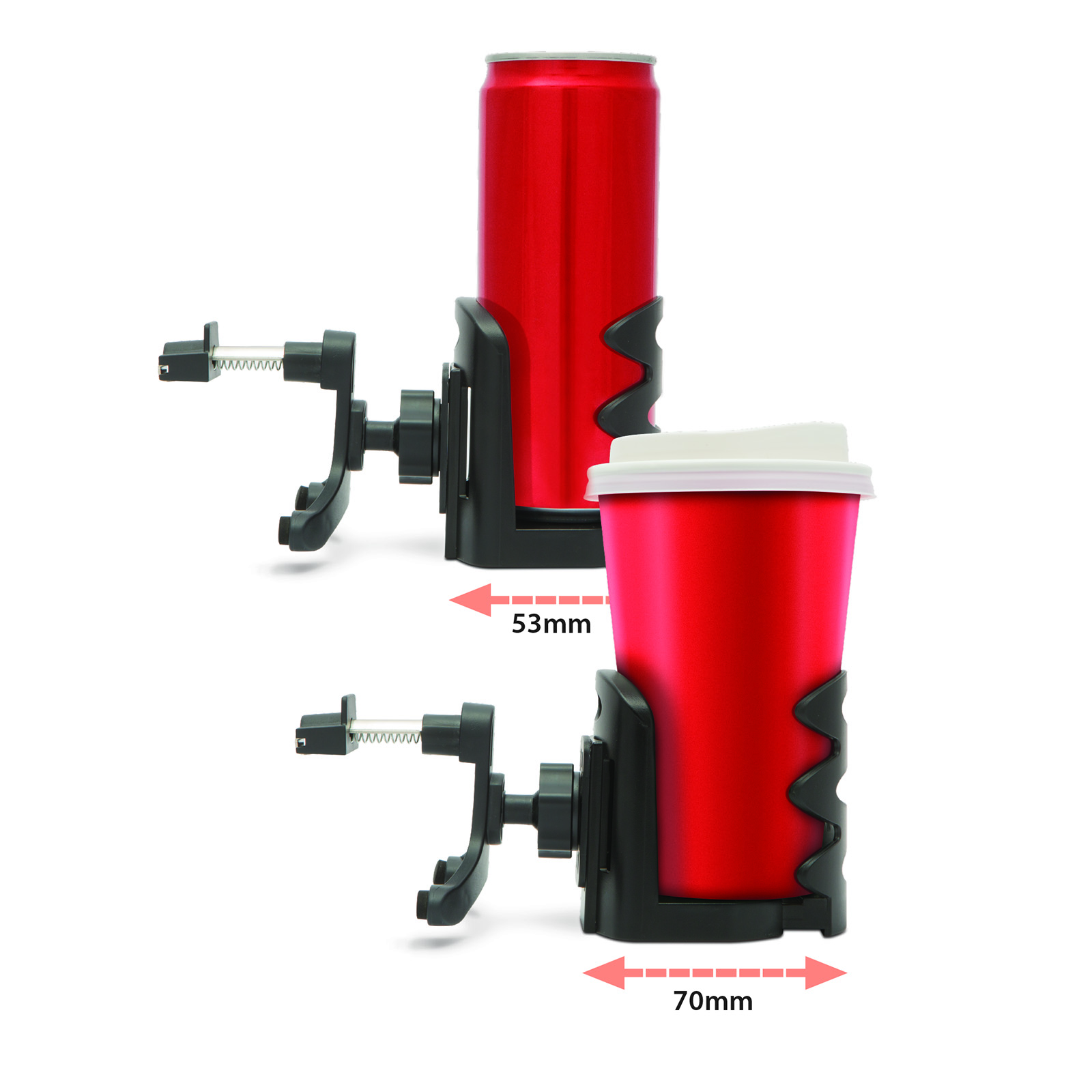 Afbeelding van Auto ventilatierooster Bekerhouder / Blikjeshouder - verstelbaar - houdt drankjes koel of warm - anti-slip