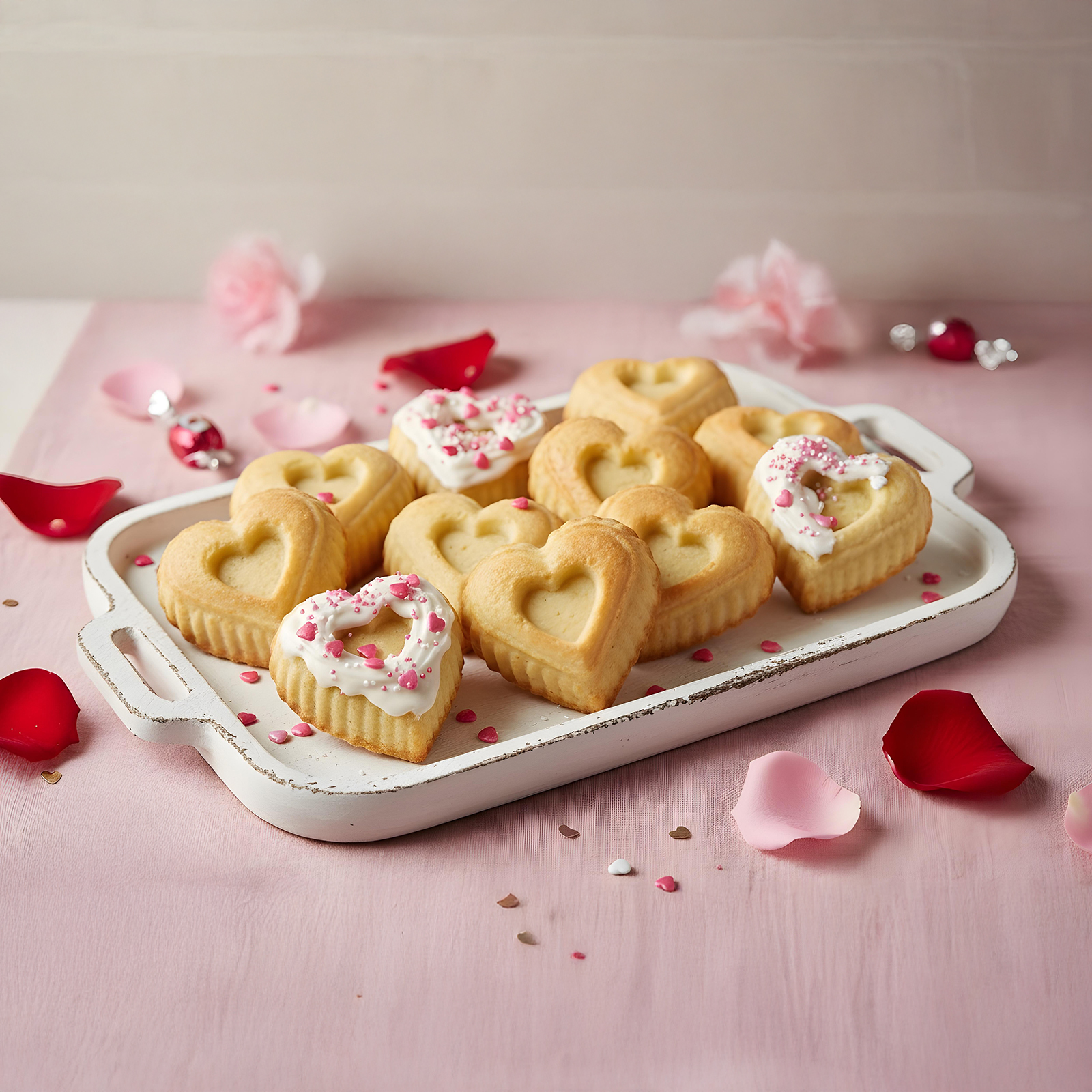 Afbeelding van Bewello - Siliconen Bakvorm Hartjes - Cupcakes Muffin Silicone Bakvorm - Hart Chocolade Cakejes - 28 x 25,7