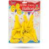 Afbeelding van Ballonnenset - 12-delig - Geel met Zwart Smiley Design - Party Decoratie voor Verjaardag, Feest of