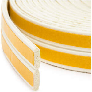 Afbeelding van Tochtstrip voor Deuren en Ramen - 6 Meter - Zelfklevend - ‘I’ Profiel - Wit - Tochtband -