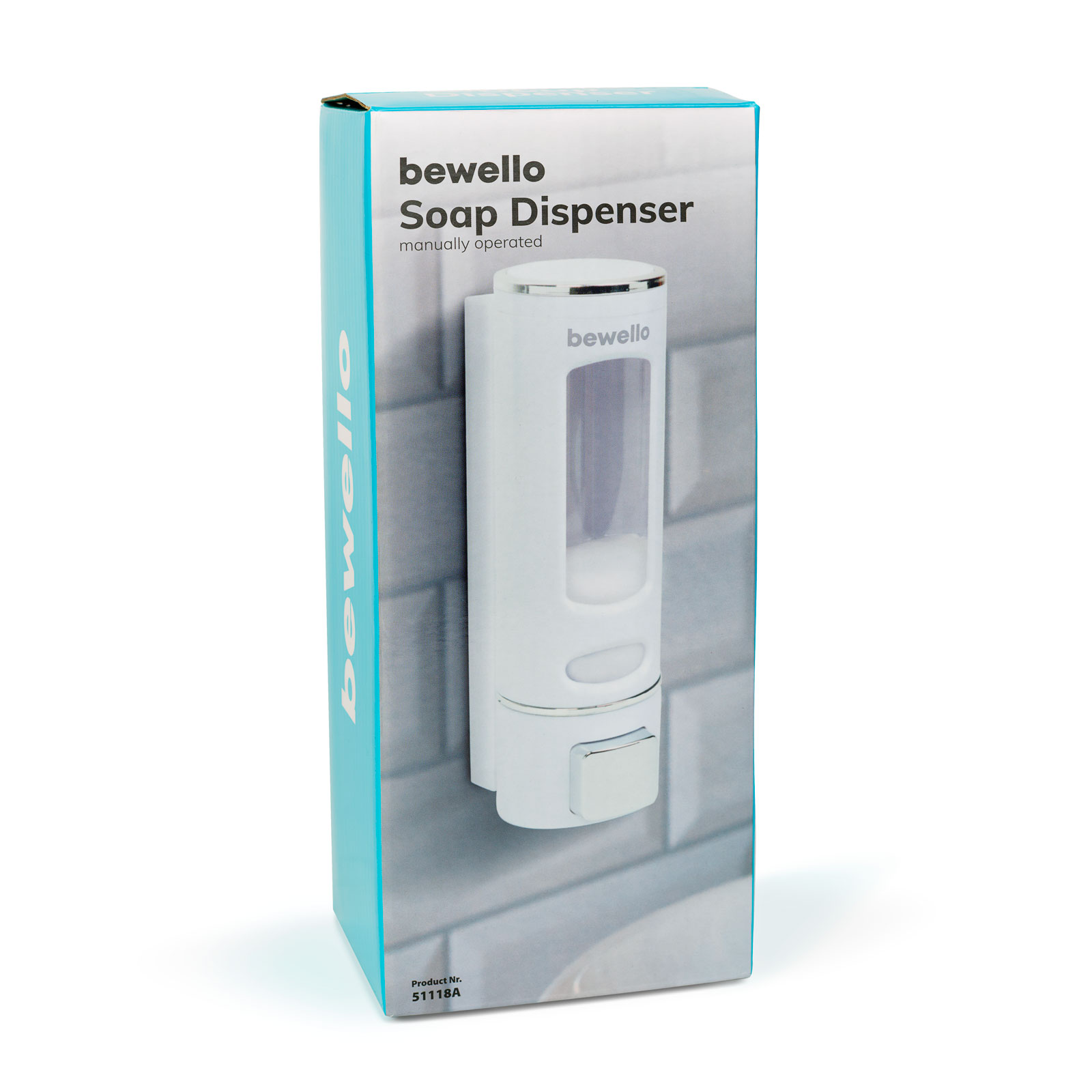 Afbeelding van Zeepdispenser - Handmatig bediend - 400 ml - Wandmontage - Geschikt voor vloeibare zeep of desinfectiemiddel