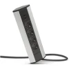 Afbeelding van Hoekstopcontact - 250 V - 16 A - 3500 W - 2× USB (5 V/2,1 A) - 1,5 m kabel (3×1,5 mm²) - Aluminium -