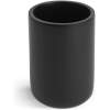 Afbeelding van Tandenborstelhouder – Badkamer Beker Mat Zwart – Resin – Ø7,2 x 10,2 cm – Badkamer Accessoire