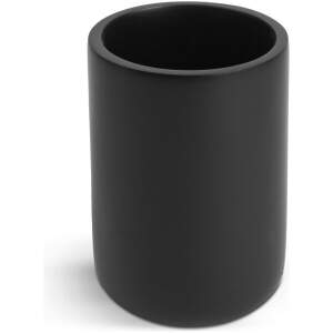 Afbeelding van Tandenborstelhouder – Badkamer Beker Mat Zwart – Resin – Ø7,2 x 10,2 cm – Badkamer Accessoire