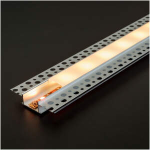 Afbeelding van LED-rail van aluminium – geschikt voor stucwerk, inbouw in gipsplaat – 1000 × 61 × 13 mm 1 Stuks