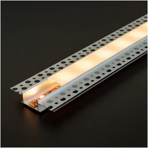 Afbeelding van LED-rail van aluminium – geschikt voor stucwerk, inbouw in gipsplaat – 1000 × 61 × 13 mm 1 Stuks