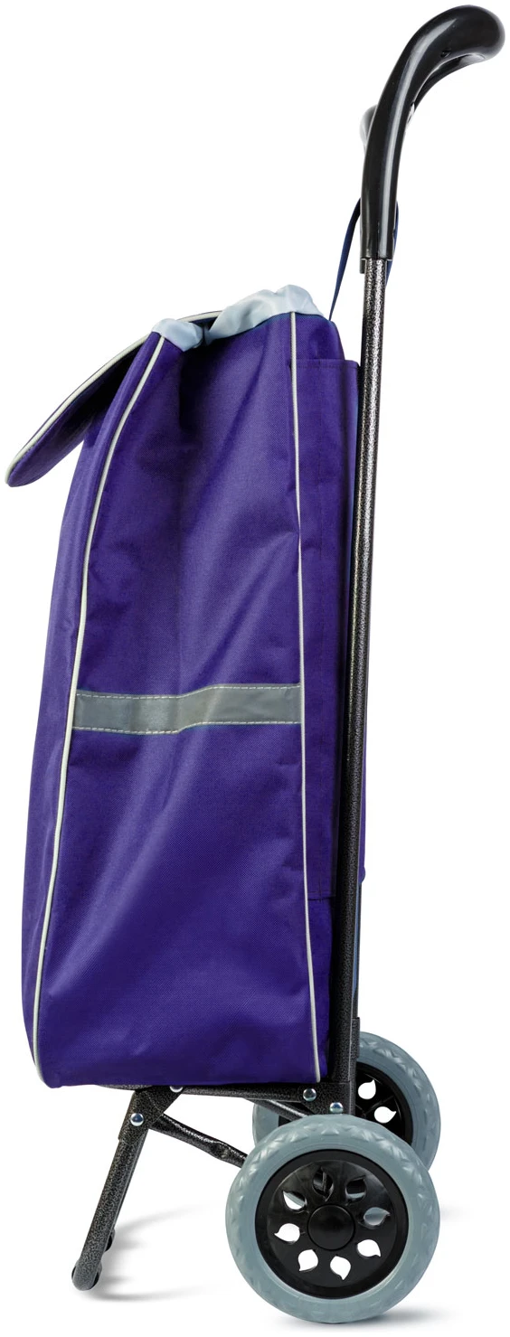 Afbeelding van Boodschaptas met Wieltjes - Uittrekbaar - Willekeurige kleur - 100 x 36 x 25 cm - Polyester - Max. 30 kg