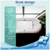 Afbeelding van HSXL - Antislipmat - 88x40CM - Incl. Netspons - Antislip Douchemat / Badmat Wit met Zuignappen – Mat voor