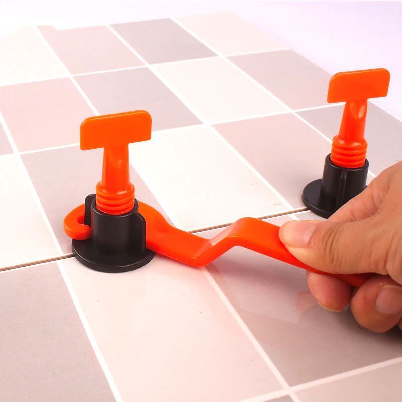Afbeelding van Tegelnivelleerset - 50 Nivelleerclips + 1 Sleutel - Herbruikbare Leveling Set voor Tegels - Horizontaal &
