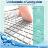 Afbeelding van HSXL - Antislipmat - 70x40CM - Incl. Netspons - Antislip Douchemat / Badmat Wit met Zuignappen – Mat voor