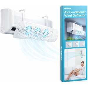 Afbeelding van Bewello - Windscherm voor Airco - Windgeleider Universeel 55 t/m 88 cm - (Met 3 Ventilatoren - Draaibaar +