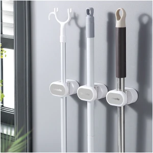 Afbeelding van Universele Gereedschapshouder - Bezemhouder Muur – Steelhouder voor Bezem, Mop en Gereedschap –