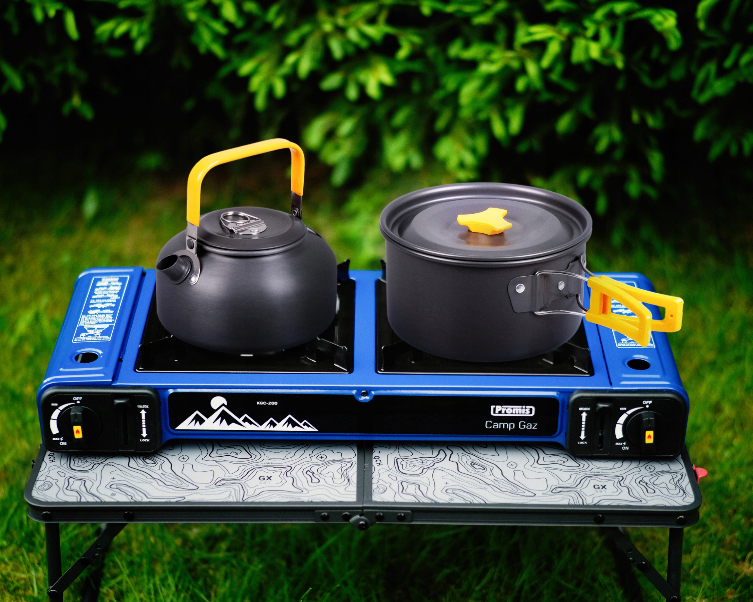 Afbeelding van Camping Kookset Compleet – Survival Kookset & Noodpakket – PROMIS Campeo Pannenset met Koekenpan,