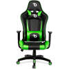 Afbeelding van Gaming Bureaustoel Groen/Zwart - Ergonomisch - Met Lenden- En Neksteun - Verstelbaar - Gasveer - Kunstleer -