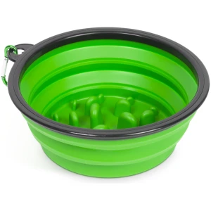 Afbeelding van Opvouwbare Slow Feeder Voerbak Hond & Kat – Anti Schrokbak Siliconen – Reis Voerbak – 1000 ml –