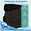 Afbeelding van HSXL - Antislipmat - 100x40CM - Incl. Netspons - Antislip Douchemat / Badmat Zwart met Zuignappen – Mat
