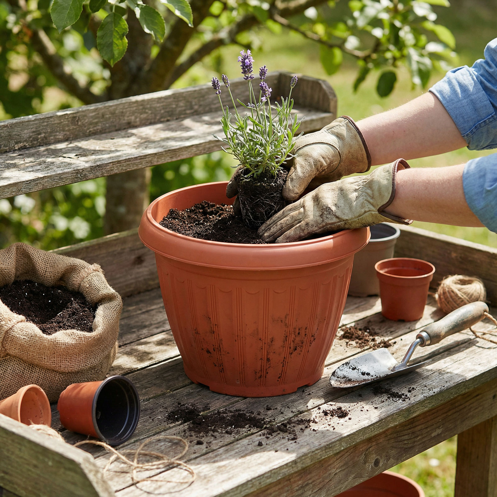 Afbeelding van Bloempot Ø25 cm Kunststof – Terracotta Kleur – Lichtgewicht & Duurzaam – Voor Binnen & Buiten
