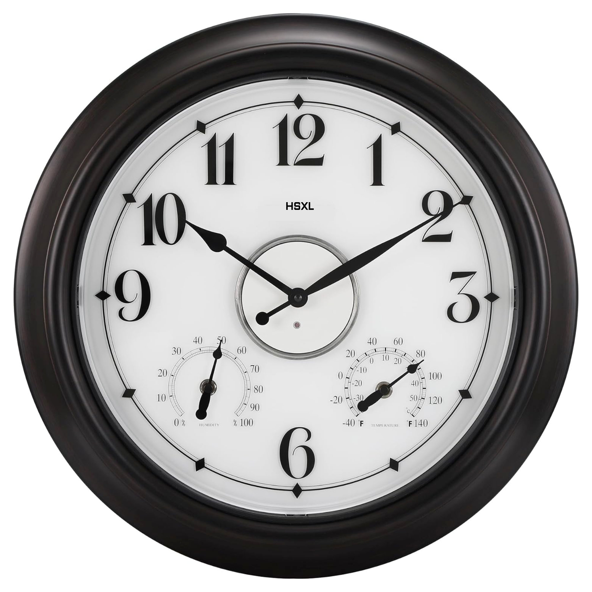 Afbeelding van Grote Wandklok 45 cm – Binnen/Buiten – Industrieel – Stil & Verlicht – Waterdicht – Met