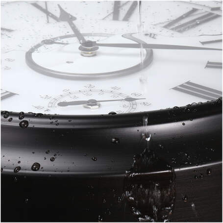 Wall Clock CHYLIN Wandklok 45 Cm - Stille Klok Zonder Tikken - Boerderij Stijl In Blauw - Batterij AA (niet Inbegrepen) Rustieke Boerderij Klok Blauw