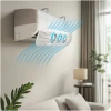 Afbeelding van Bewello - Windscherm voor Airco - Windgeleider Universeel 55 t/m 88 cm - (Met 3 Ventilatoren - Draaibaar +