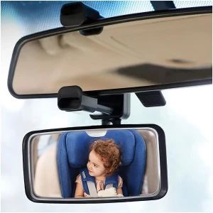 Afbeelding van Baby Spiegel Auto – Extra Binnenspiegel - Achterbank Monitor Spiegel – Clip Bevestiging – Brede