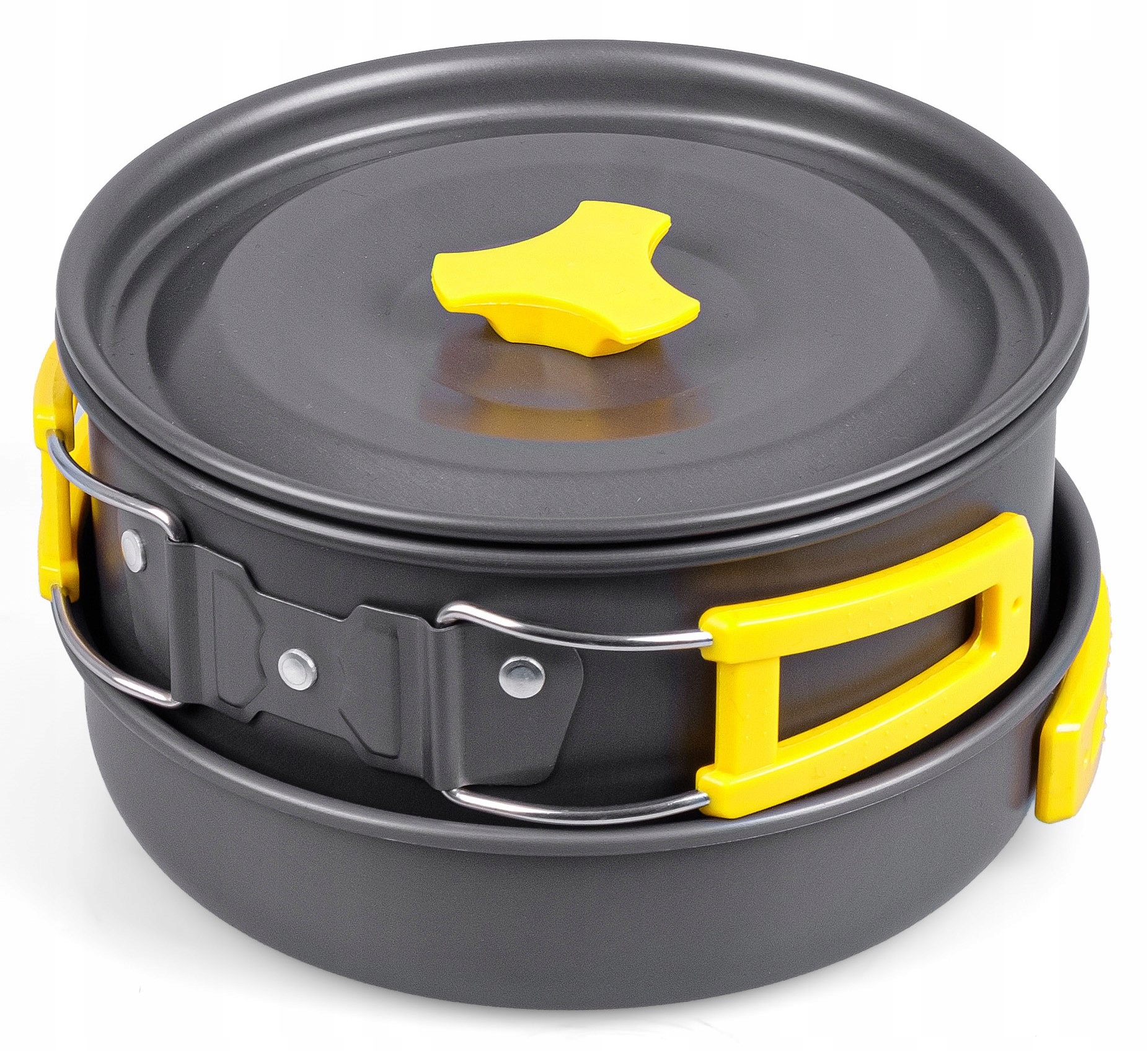 Afbeelding van Camping Kookset Compleet – Survival Kookset & Noodpakket – PROMIS Campeo Pannenset met Koekenpan,