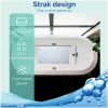 Afbeelding van HSXL - Antislipmat - 70x40CM - Incl. Netspons - Antislip Douchemat / Badmat Wit met Zuignappen – Mat voor