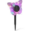 Afbeelding van Solar Tuinlamp Vlinder Paars – LED Buitenlamp – Kleurveranderend & Warm Wit – Steeklamp – IP44