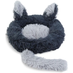 Afbeelding van Kattenmand Rond – Zachte Kattenmand met Opstaande Rand – Kattenbed – Ø40 cm – Zwart [60044A] - 4f75