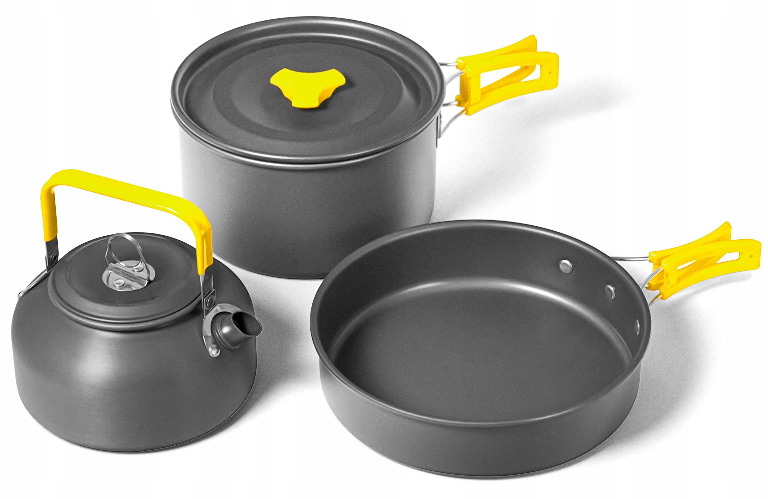 Afbeelding van Camping Kookset Compleet – Survival Kookset & Noodpakket – PROMIS Campeo Pannenset met Koekenpan,