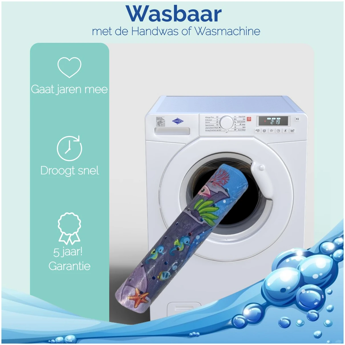 Afbeelding van HSXL - Antislipmat - 100x40CM - Incl. Netspons - Antislip Douchemat / Badmat voor Kinderen met Zuignappen –