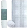 Afbeelding van HSXL - Antislipmat - 70x40CM - Incl. Netspons - Antislip Douchemat / Badmat Wit met Zuignappen – Mat voor