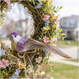 Afbeelding van Decoratie Vogels met Clip 12 cm – 2 Stuks – Kleurrijke Vogel Decoratie – Voor Bloemen, Planten &