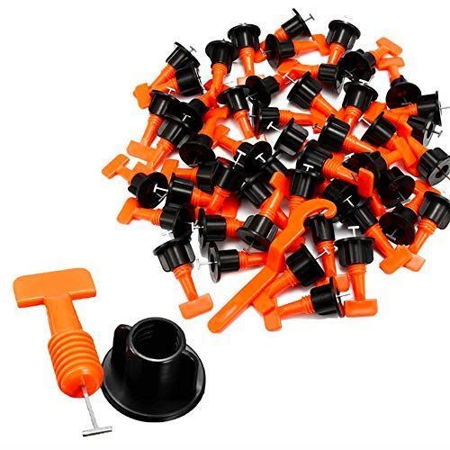 Afbeelding van Tegelnivelleerset - 50 Nivelleerclips + 1 Sleutel - Herbruikbare Leveling Set voor Tegels - Horizontaal &