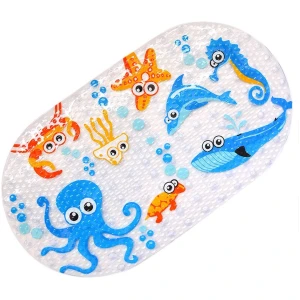 Afbeelding van Badmat Anti Slip - Kinderen - Zeedieren - 70x40 cm - Voor Bad en Douche - met Zuignappen - 5e39 c712 4a41