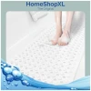 Afbeelding van HSXL - Antislipmat - 88x40CM - Incl. Netspons - Antislip Douchemat / Badmat Wit met Zuignappen – Mat voor