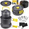 Afbeelding van Camping Kookset Compleet – Survival Kookset & Noodpakket – PROMIS Campeo Pannenset met Koekenpan,