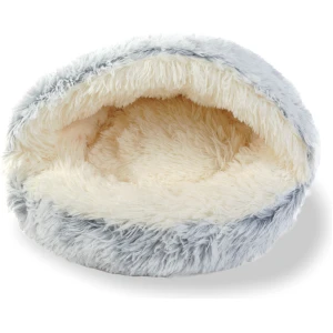 Afbeelding van Kattenmand Rond – Zachte Kattenmand met Opstaande Rand – Kattenbed – Ø50 cm – Grijs [60042A] - 6a8b