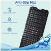 Afbeelding van HSXL - Antislipmat - 100x40CM - Incl. Netspons - Antislip Douchemat / Badmat Zwart met Zuignappen – Mat