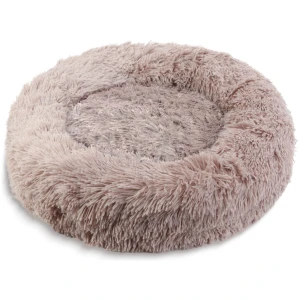 Afbeelding van Hondenmand Rond M – Zachte Hondenmand met Opstaande Rand – Hondenbed – Ø60 cm – Lichtbruin [60040A]